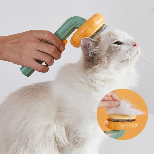 Pet Pumpkin Brush, Pet Grooming Self Cleaning Slicker Brush Slicker Brush