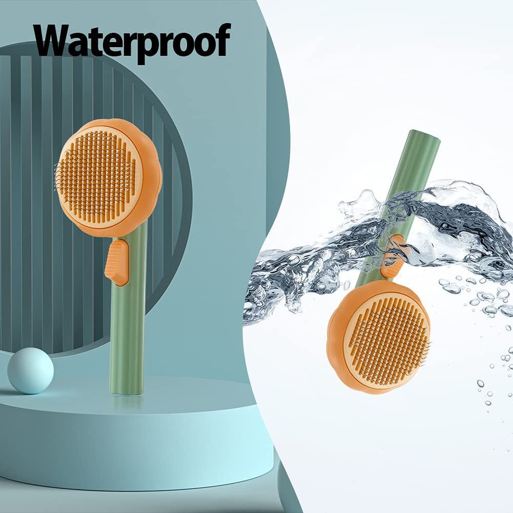 Pet Pumpkin Brush, Pet Grooming Self Cleaning Slicker Brush Slicker Brush