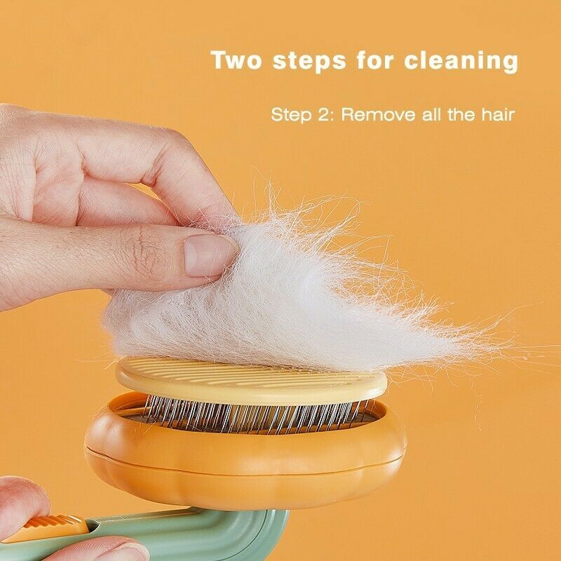 Pet Pumpkin Brush, Pet Grooming Self Cleaning Slicker Brush Slicker Brush