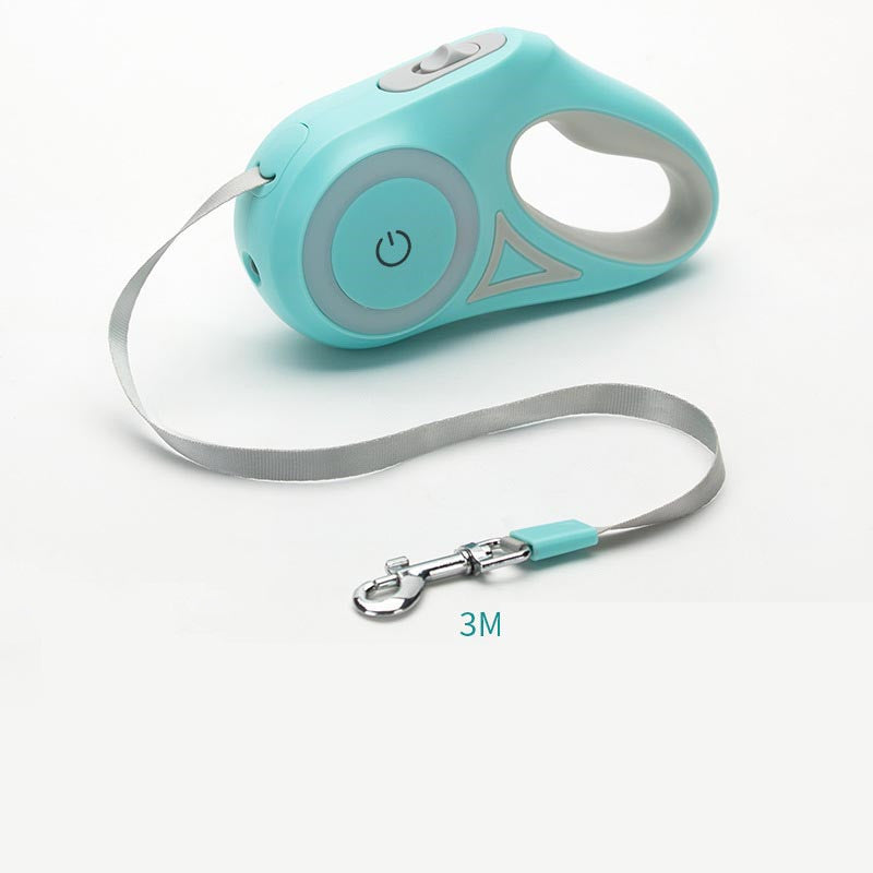 Dog Leash Retractable Leash And Dog Collar Spotlight Automatic Traction Rope