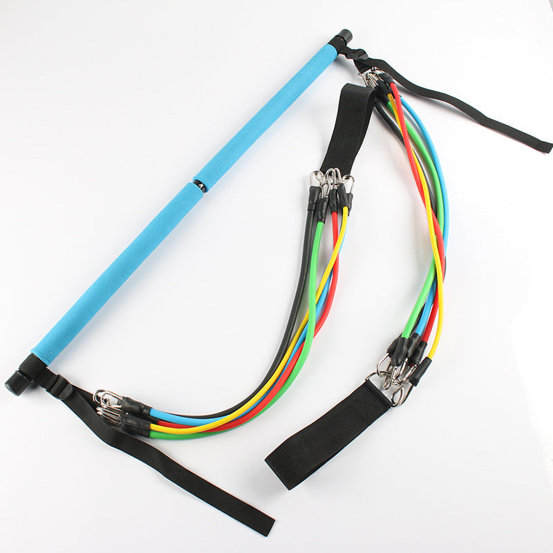 Fitness Yoga Pilates Bar Portable Gym Accessories Sport Elastic Workout Equipment