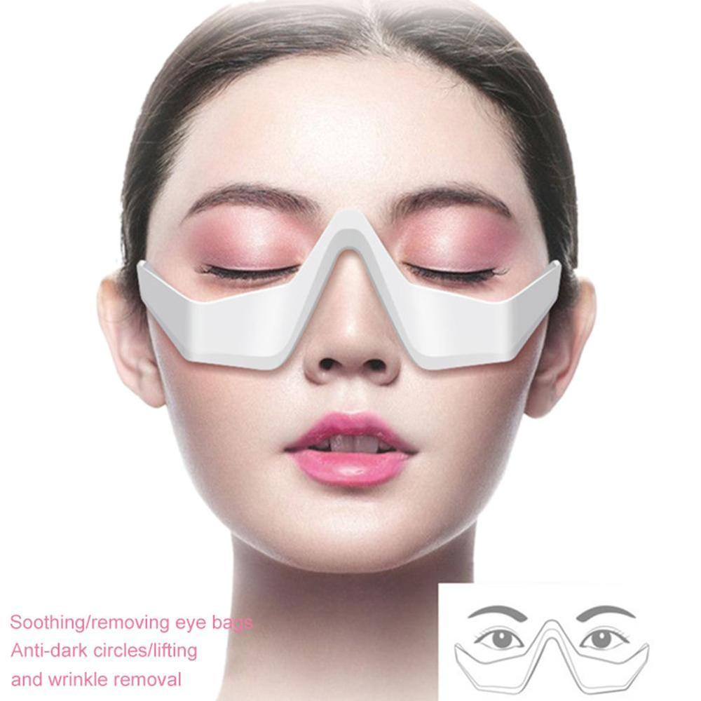 Under Eyes Red Light Therapy Massager Glasses,Microcurrent Eye face led red light Beauty Device under Eye Massager Eyes Bag Remover for Reduce Dark Circles Puffiness Wrinkles Relax Eye Strain