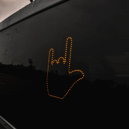 Car Finger Light With Remote Road Rage Signs Middle Finger Gesture Light Hand Lamp