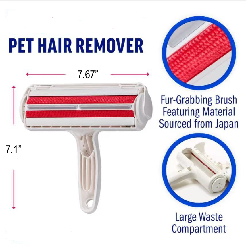 Hair Remover (reusable)- Pet Hair Roller for Cat, Couch, Furniture, Carpet and Bedding, Portable Lint Rollers