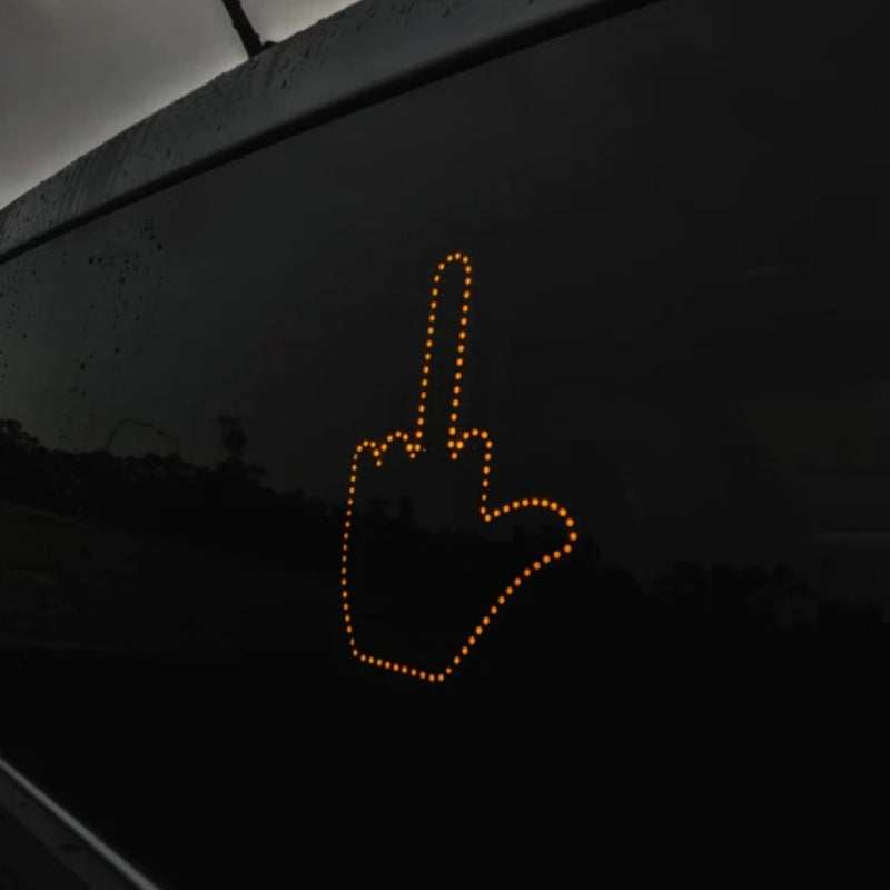 Car Finger Light With Remote Road Rage Signs Middle Finger Gesture Light Hand Lamp