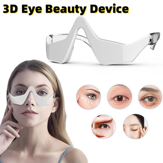 Under Eyes Red Light Therapy Massager Glasses,Microcurrent Eye face led red light Beauty Device under Eye Massager Eyes Bag Remover for Reduce Dark Circles Puffiness Wrinkles Relax Eye Strain