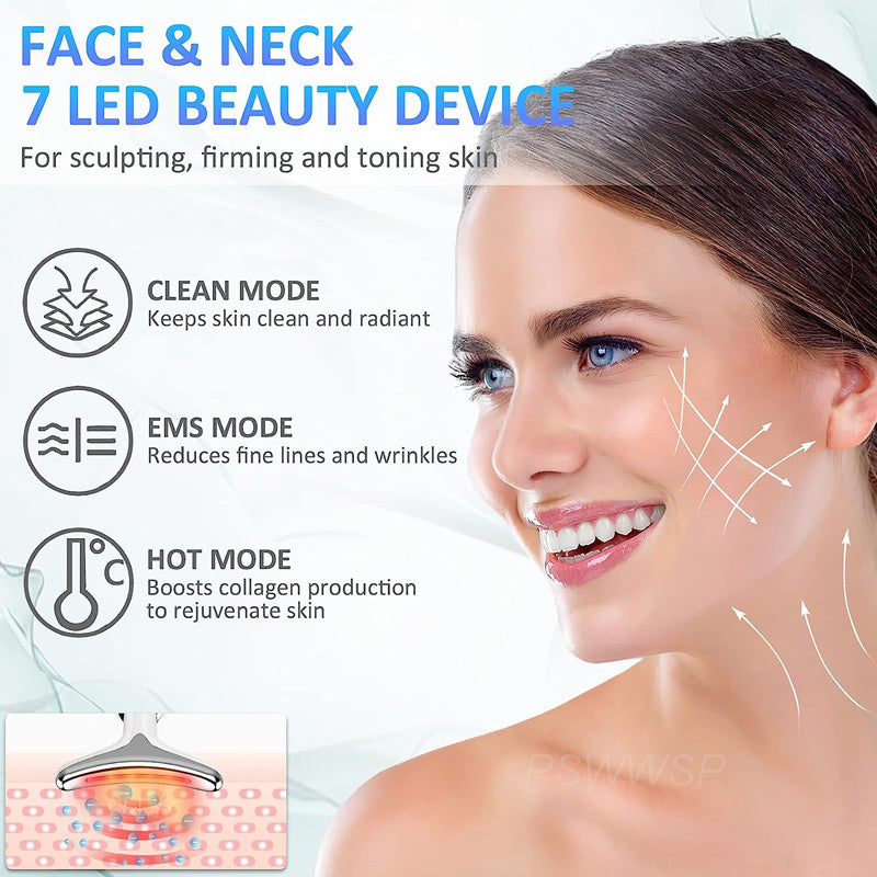 Neck Face Massager Skin Care Facial Massage Device With 3 Massage Modes For Skin Rejuvenation