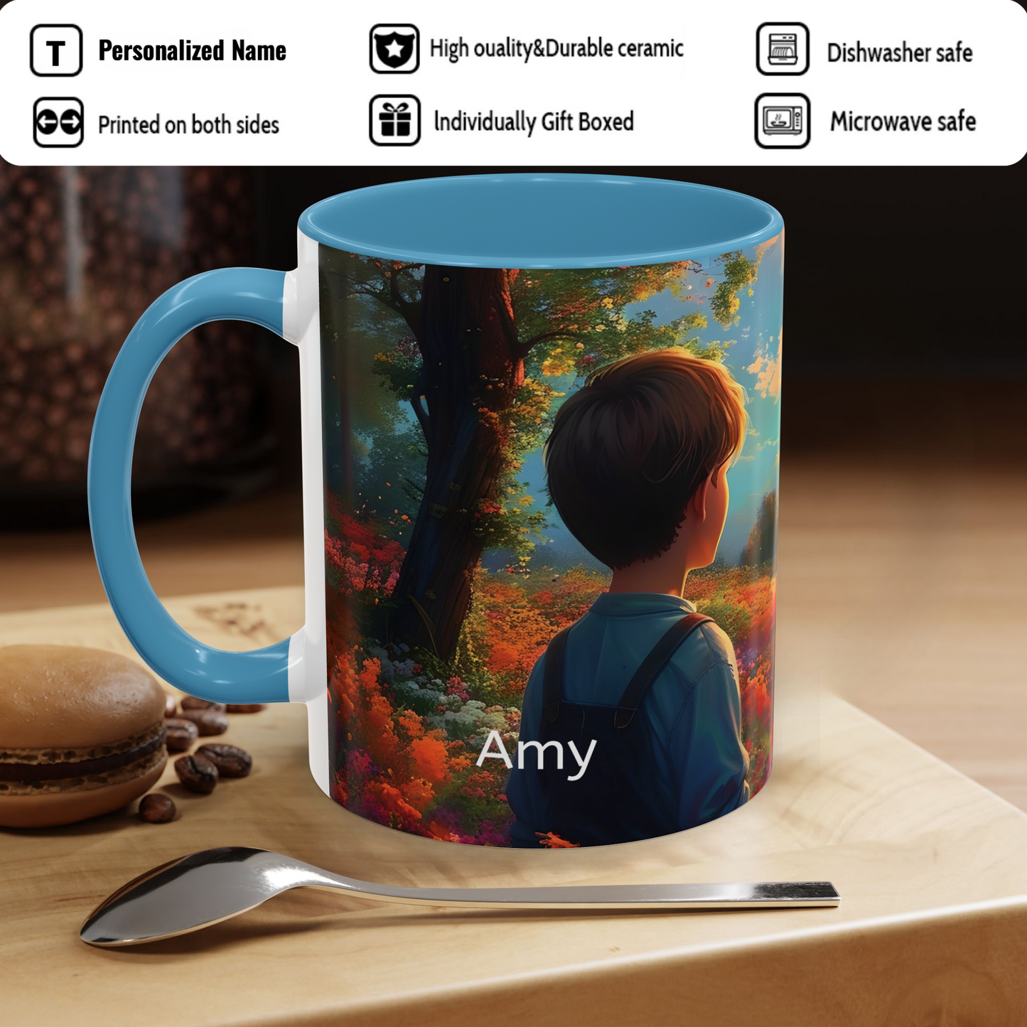 Personalized Accent Coffee Mug (11oz)