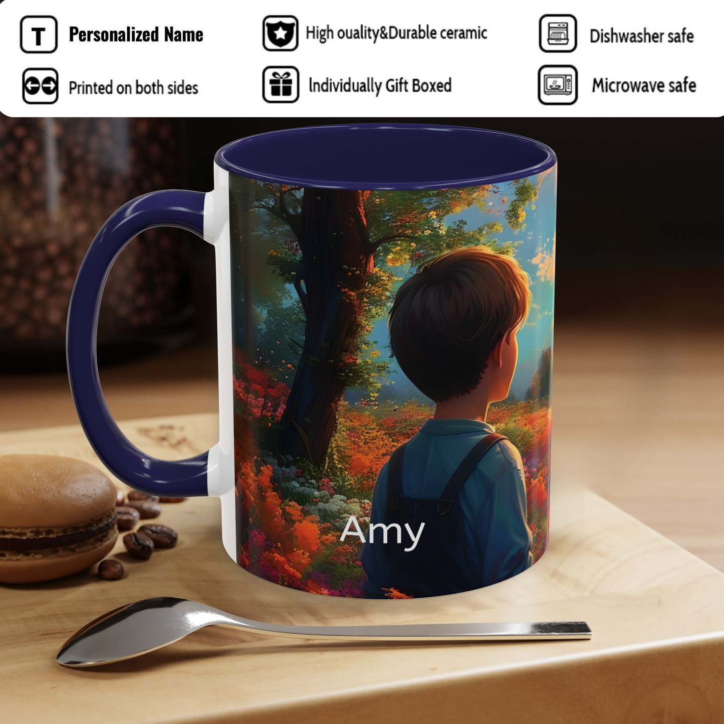 Personalized Accent Coffee Mug (11oz)