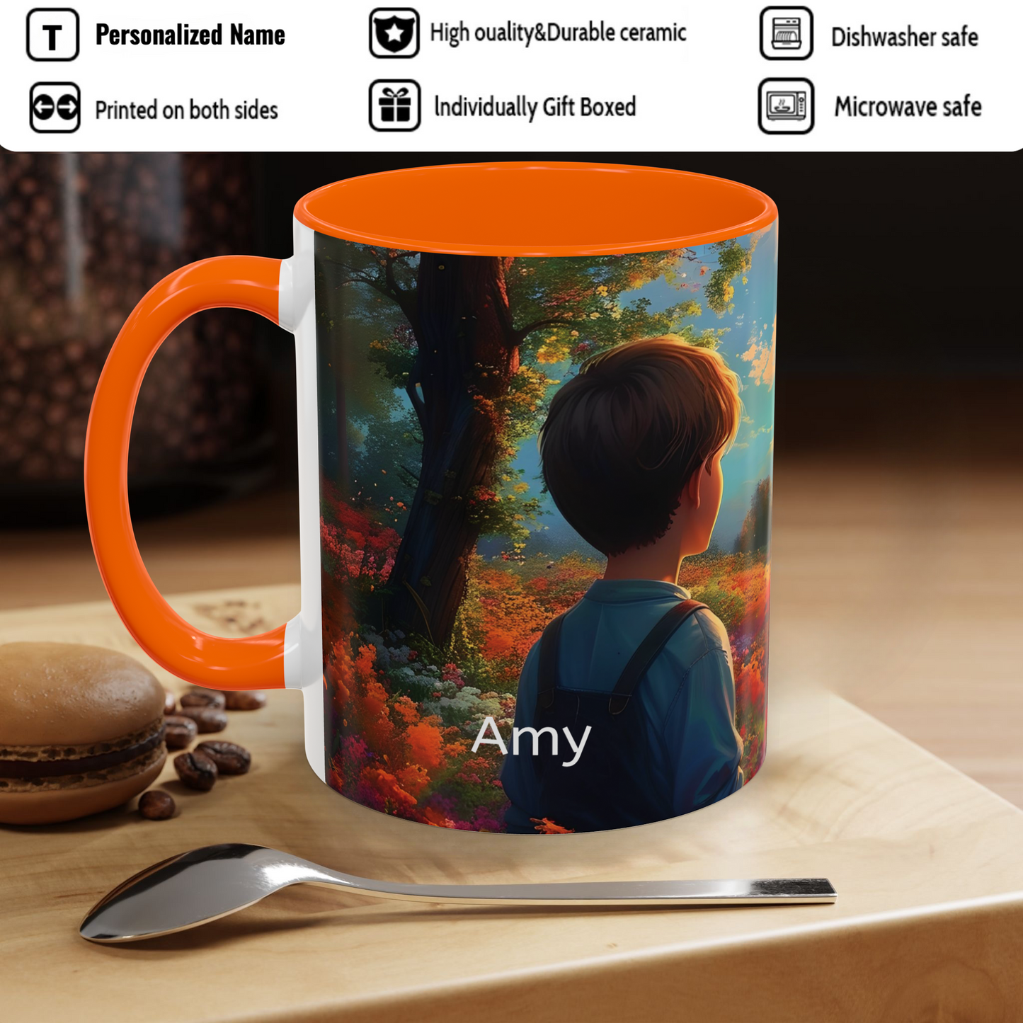 Personalized Accent Coffee Mug (11oz)