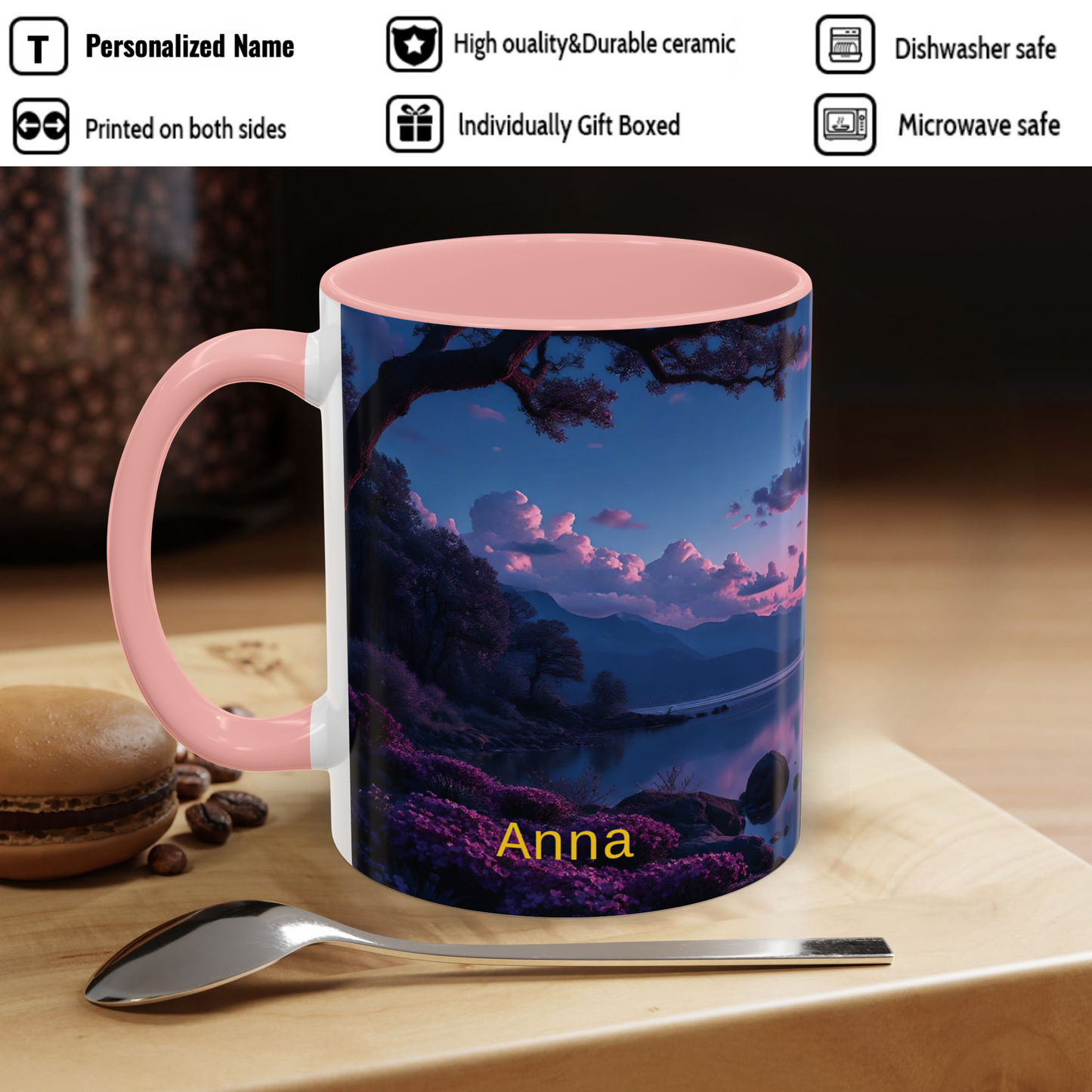 Personalized Accent Coffee Mug (11oz)