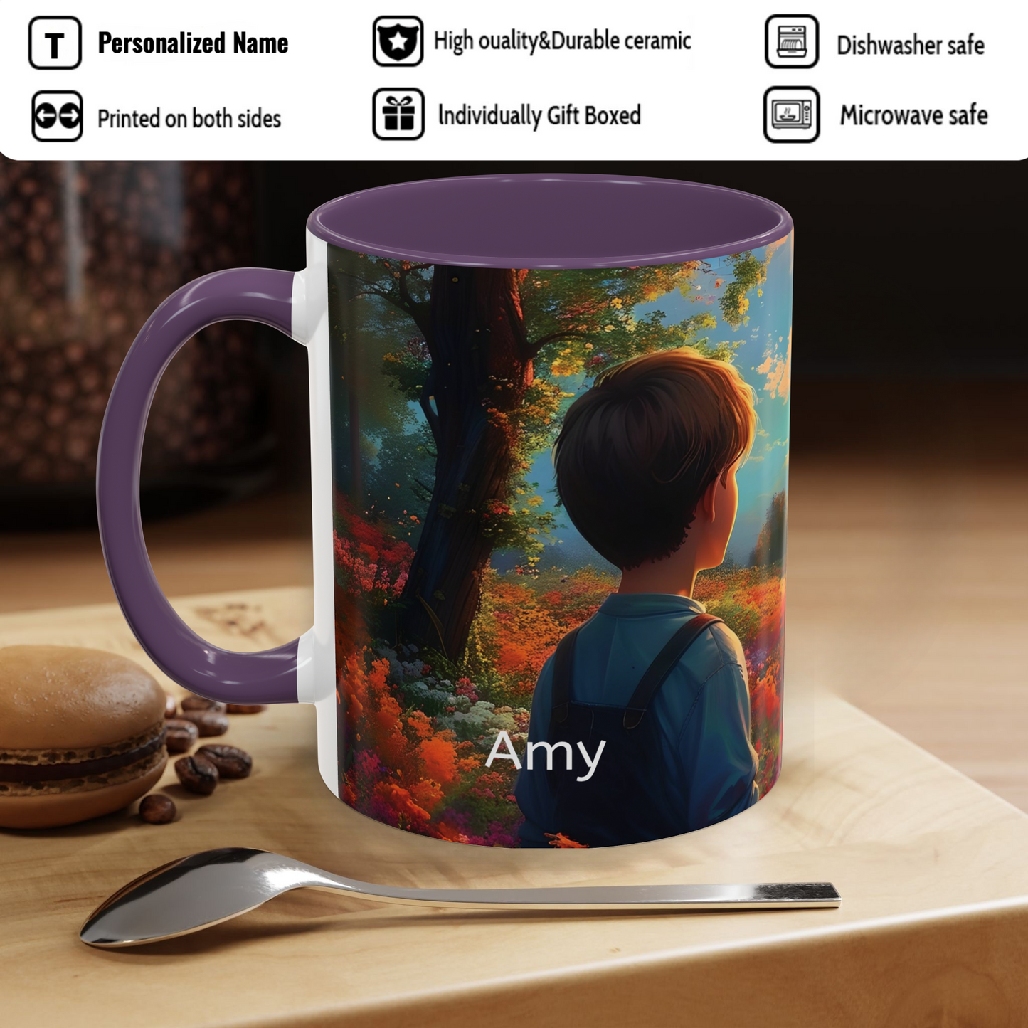 Personalized Accent Coffee Mug (11oz)