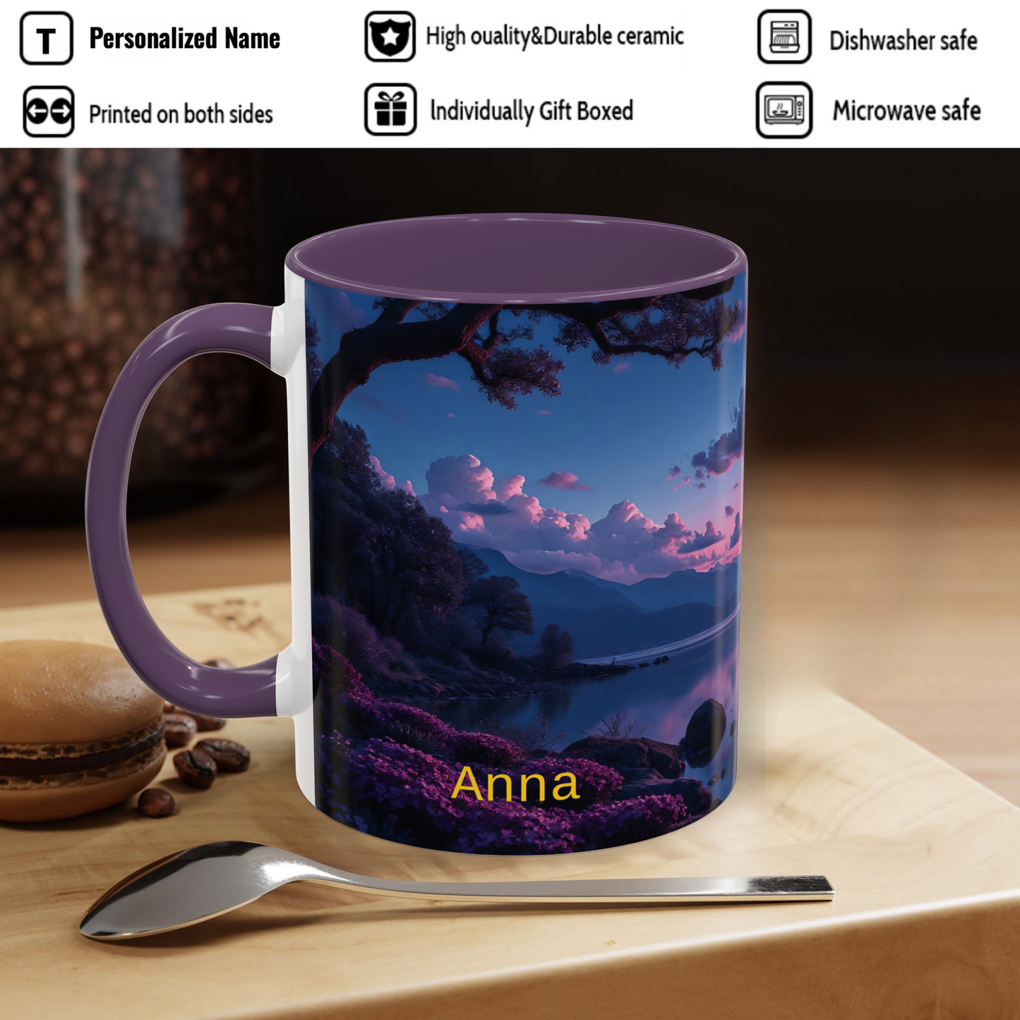 Personalized Accent Coffee Mug (11oz)