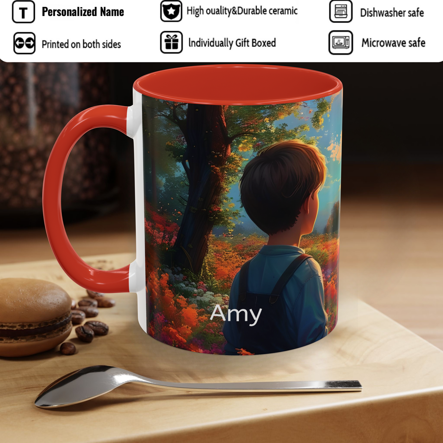 Personalized Accent Coffee Mug (11oz)