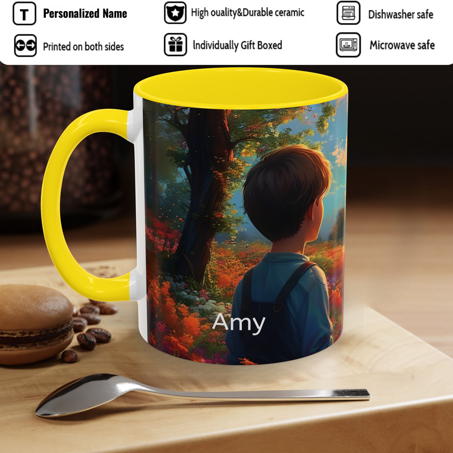 Personalized Accent Coffee Mug (11oz)